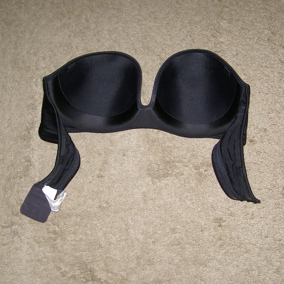 NEW 34C Warner's Black Strapless Bra w/Removable straps - Picture 4 of 7